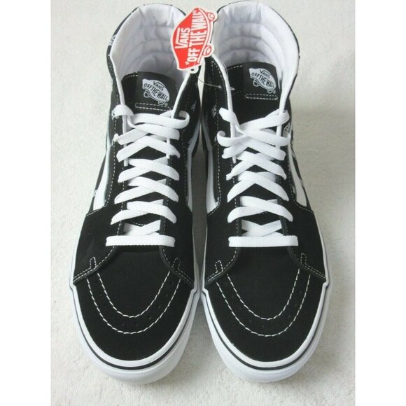 Vans Men's Sk8-Hi Logo Graphic Black True White Canvas Suede shoes Size 11.5 NIB - Picture 3 of 5